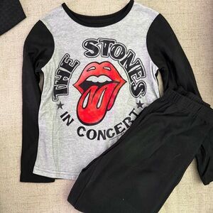 The Rolling Stones Girls Long Sleeve Top and Pants PJ Set Size Small (6/6X)